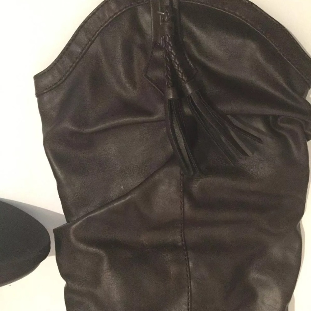 CALL IT SPRING Faux Leather Brown Cowboy Boots - Picture 10 of 14